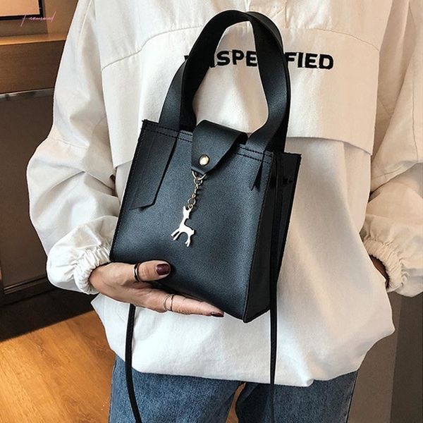 women small square bag pu leather deer decor handbag crossbody messenger bags new ser88