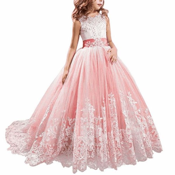 fluffy flower girls dress kids lace tull long trailing party dress formal christmas kids clothing, Red;yellow
fluffy flower girls dress kids lace tull long trailing party dress formal christmas kids clothing, Red;yellow