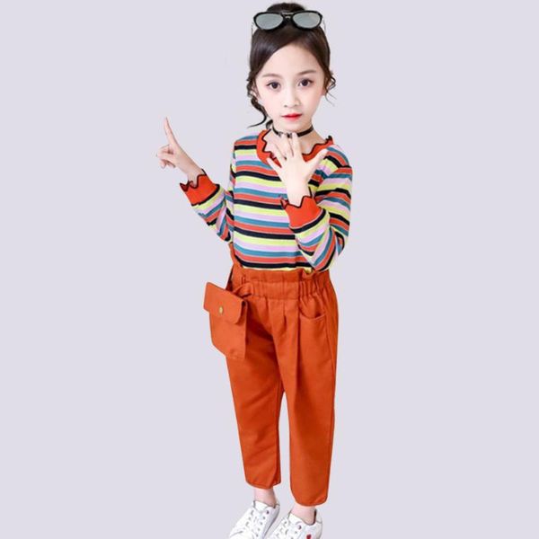 children clothes striped sweater & pants girls outfits fashion pocket clothes girl autumn korean children's costume for girls, White
children clothes striped sweater & pants girls outfits fashion pocket clothes girl autumn korean children's costume for girls, White