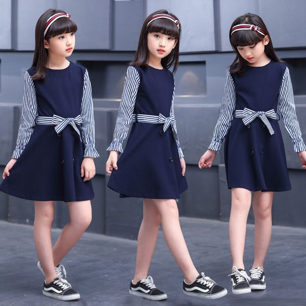navy blue girls dress 2019 new long sleeve striped kids dresses for girl o-neck a-line children clothing with sashes spring fall, Red;yellow
navy blue girls dress 2019 new long sleeve striped kids dresses for girl o-neck a-line children clothing with sashes spring fall, Red;yellow