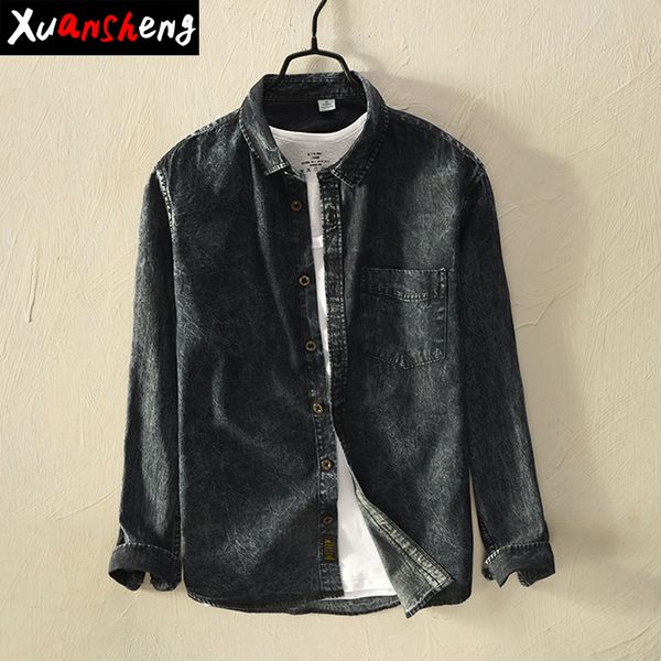 brand long-sleeved denim shirt men 2019 new autumn classic black blue slim personality fashion snowflake street denim shirt, White;black
brand long-sleeved denim shirt men 2019 new autumn classic black blue slim personality fashion snowflake street denim shirt, White;black