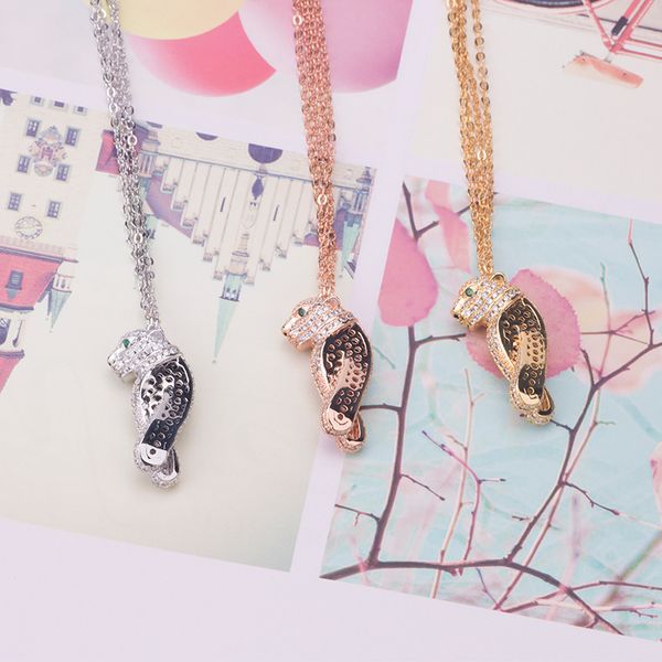 leopard head diamond necklace women female manual necklaces party wedding gift handmade accessories, Silver
leopard head diamond necklace women female manual necklaces party wedding gift handmade accessories, Silver