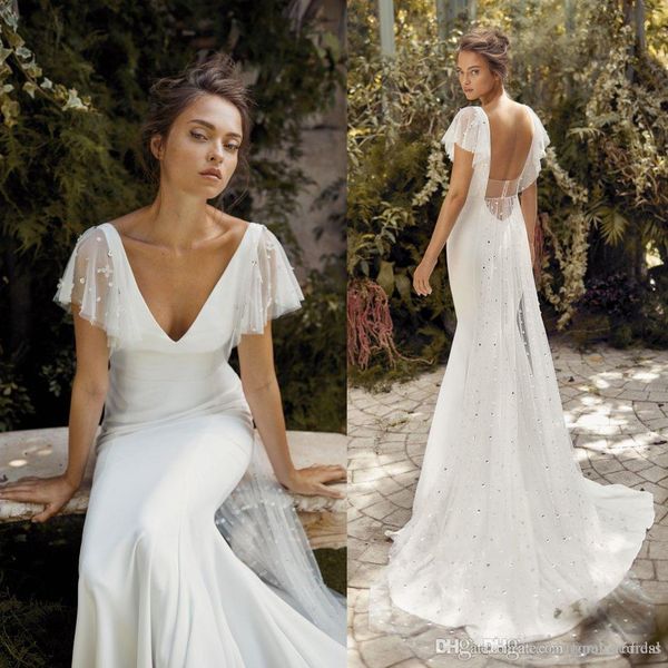 amazing slim mermaid wedding dresses v neck short sleeve sequined backless wedding dress bridal gowns vestidos de noiva, White
amazing slim mermaid wedding dresses v neck short sleeve sequined backless wedding dress bridal gowns vestidos de noiva, White