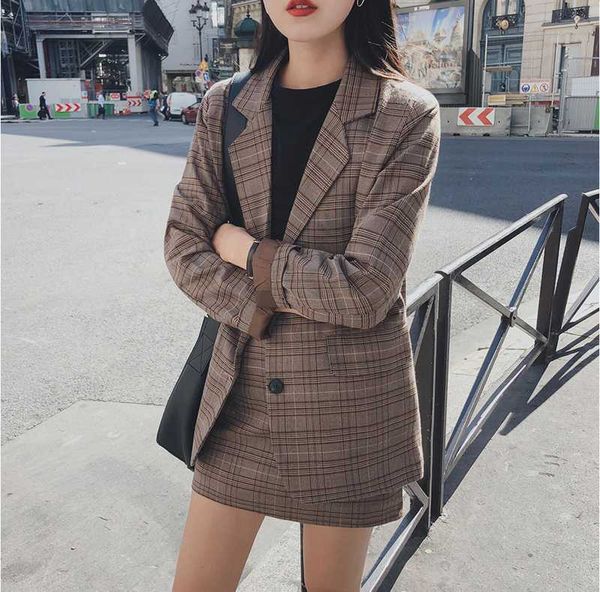 two piece dress retro plaid blazer set single-breasted jacket & pencil skirt 2 pieces suit female office ladies, White
two piece dress retro plaid blazer set single-breasted jacket & pencil skirt 2 pieces suit female office ladies, White