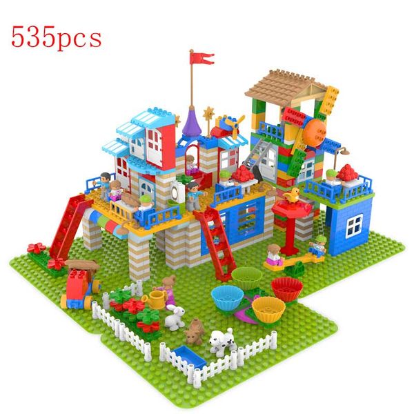 535pcs diy city house roof big particle building blocks grand paradise scene educational toy for children duplo bricks baby gifts
535pcs diy city house roof big particle building blocks grand paradise scene educational toy for children duplo bricks baby gifts