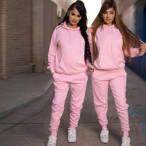 pink women 2 pieces set jogger tracksuit long sleeve pullover hoodies + pants 2019 winter running outfits women sportswear suit, Black;blue
pink women 2 pieces set jogger tracksuit long sleeve pullover hoodies + pants 2019 winter running outfits women sportswear suit, Black;blue