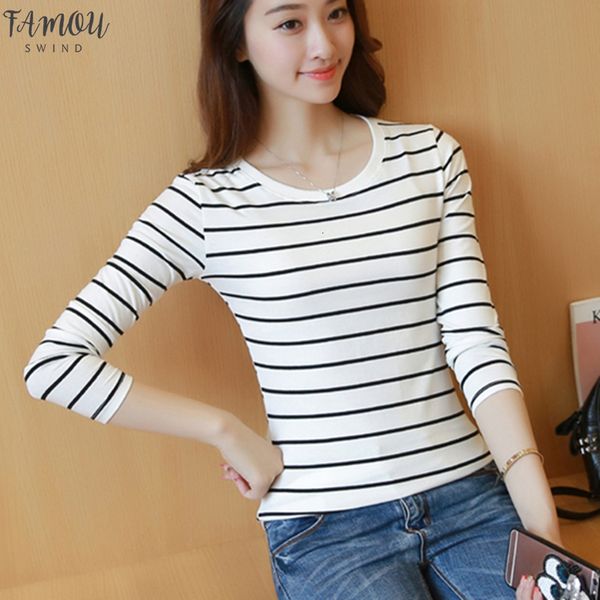 fashion t shirt female long sleeve stripped summer women clothes 2020 womens clothing t shirts cotton tee plus size, White
fashion t shirt female long sleeve stripped summer women clothes 2020 womens clothing t shirts cotton tee plus size, White