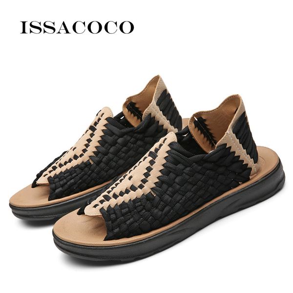 issacoco men's summer slippers men artificial weaving flat shoes outdoor casual shoes non-slip sandals beach, Black
issacoco men's summer slippers men artificial weaving flat shoes outdoor casual shoes non-slip sandals beach, Black