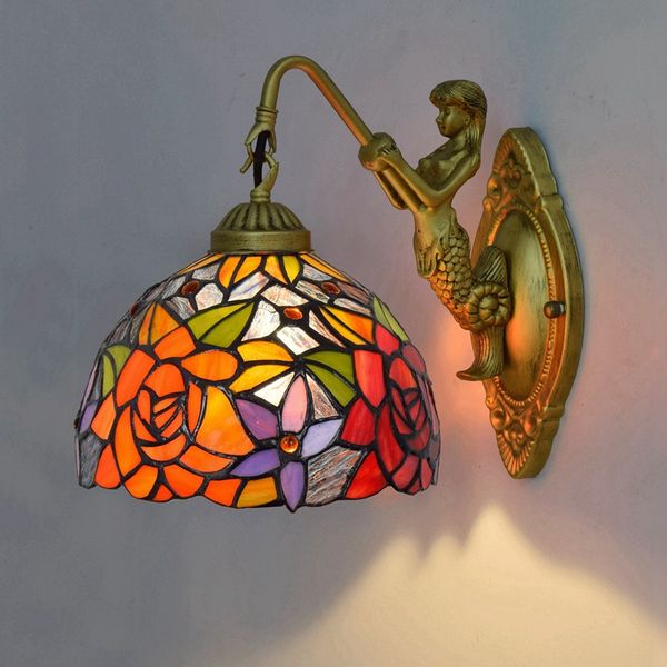 glass wall lamp art rose stained glass shade lights bedside living room bar aisle balcony wall sconce light
glass wall lamp art rose stained glass shade lights bedside living room bar aisle balcony wall sconce light