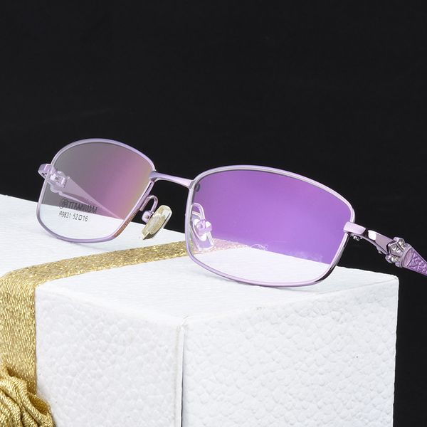 women glasses frames pure titanium full prescription eyeglasses optical 831, Black 
women glasses frames pure titanium full prescription eyeglasses optical 831, Black