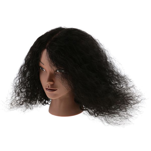 silicone cosmetology hairdressing practice training mannequin head with human hair with mount hole for color style cut african american, White
silicone cosmetology hairdressing practice training mannequin head with human hair with mount hole for color style cut african american, White
