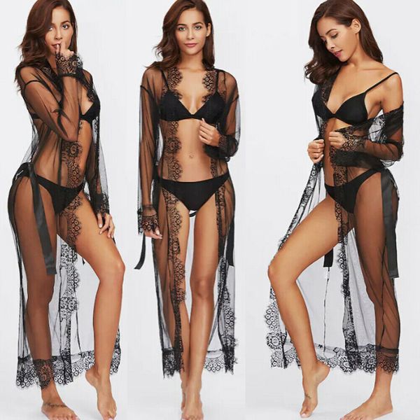 2019 women cover-ups bikini long sleeve crochet swimwear bandage beach lace see through long beachwear, Blue;gray
2019 women cover-ups bikini long sleeve crochet swimwear bandage beach lace see through long beachwear, Blue;gray