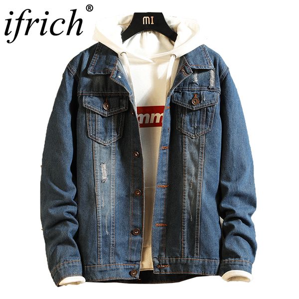 new men jacket and coat men ripped jeans jackets washed patchwork distressed denim man slim fit streetwear hip hop blue jacket, Black;brown
new men jacket and coat men ripped jeans jackets washed patchwork distressed denim man slim fit streetwear hip hop blue jacket, Black;brown