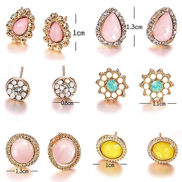 fashion 6 pairs of student earrings set popular couple earrings female party birthday gift, Golden;silver
fashion 6 pairs of student earrings set popular couple earrings female party birthday gift, Golden;silver