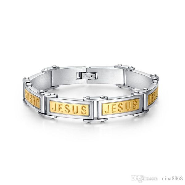men's cool 10mm stainless steel bracelets silver english jesus lords prayer link chain wrist bracelet & bangle wholesale, Black
men's cool 10mm stainless steel bracelets silver english jesus lords prayer link chain wrist bracelet & bangle wholesale, Black
