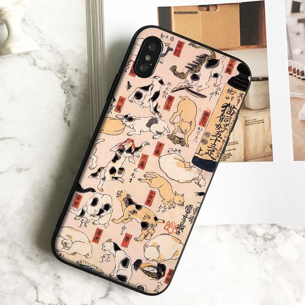 coque luxury cute ukiyoe cats phone case for iphone 11 pro xs max xr 8 7 6s plus 5 se case soft black tpu silicone cover.
coque luxury cute ukiyoe cats phone case for iphone 11 pro xs max xr 8 7 6s plus 5 se case soft black tpu silicone cover.