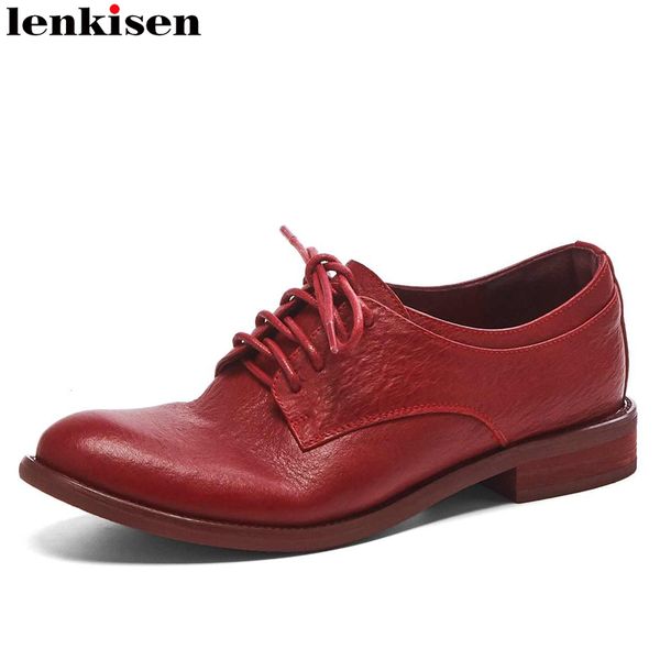 lenkisen preppy style vintage leisure cow leather round toe med square heel lace up young lady daily wear pumps l19, Black
lenkisen preppy style vintage leisure cow leather round toe med square heel lace up young lady daily wear pumps l19, Black