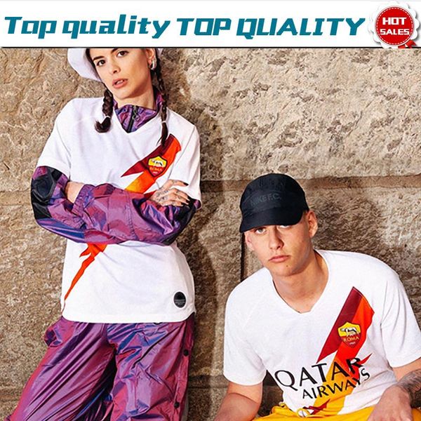 2019 roma away white soccer jersey 19/20 #16 de rossi roma white soccer shirt customized #9 dzeko #92 el shaarawy football uniform, Black;yellow
2019 roma away white soccer jersey 19/20 #16 de rossi roma white soccer shirt customized #9 dzeko #92 el shaarawy football uniform, Black;yellow