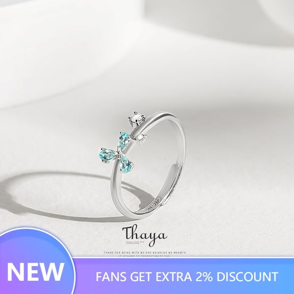 thaya blue petal adjustable jewelry ring 925 silver ring cubic zircon crystal round rings for women engagement gift, Golden;silver
thaya blue petal adjustable jewelry ring 925 silver ring cubic zircon crystal round rings for women engagement gift, Golden;silver