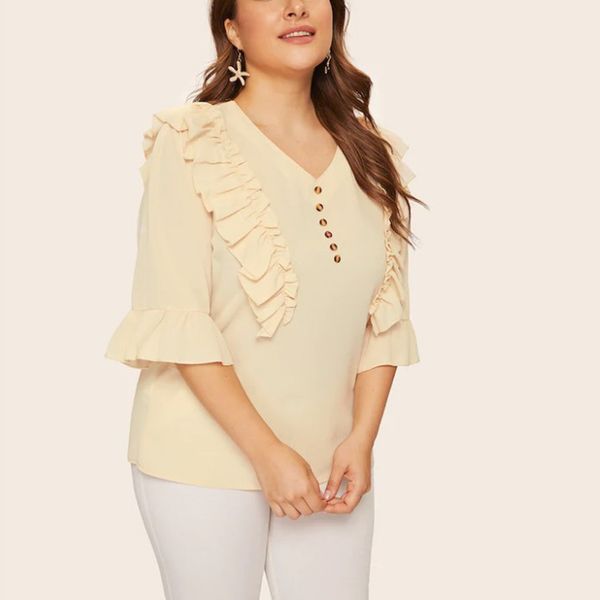 v-neck flared sleeves mesh patchwork shirts summer plus size casual loose mesh women shirts yellow street womens 4xl, White
v-neck flared sleeves mesh patchwork shirts summer plus size casual loose mesh women shirts yellow street womens 4xl, White