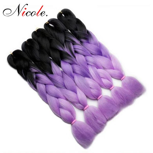 nicole hair ombre synthetic kanekalon braiding hair two tone for crochet braids ombre jumbo braiding hair 24 inch 100g/bundle expressions, Black
nicole hair ombre synthetic kanekalon braiding hair two tone for crochet braids ombre jumbo braiding hair 24 inch 100g/bundle expressions, Black