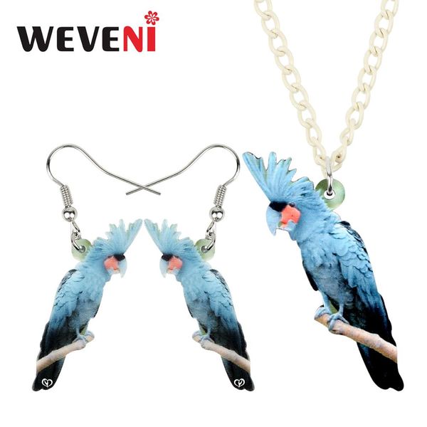 weveni acrylic gray palm cockatoo bird necklace earrings jewelry sets anime animal fashion teens charms party gift accessories, Silver
weveni acrylic gray palm cockatoo bird necklace earrings jewelry sets anime animal fashion teens charms party gift accessories, Silver