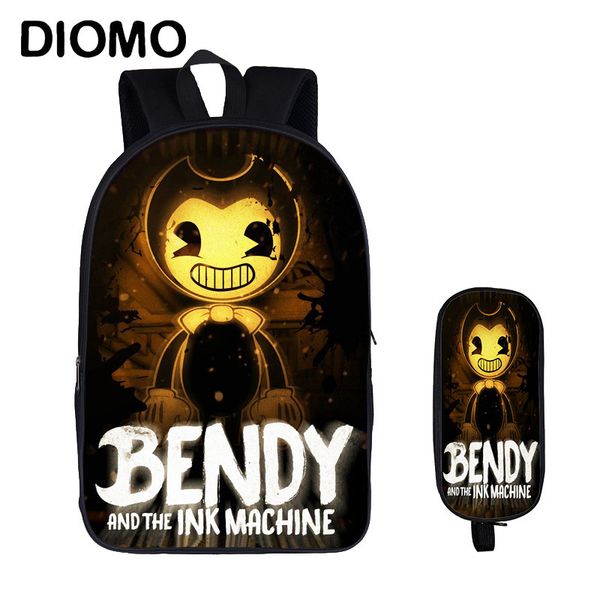diomo teenager bendy and the ink machine school bags set kids backpack boys with girl child satchel children lappencil case y190530
diomo teenager bendy and the ink machine school bags set kids backpack boys with girl child satchel children lappencil case y190530