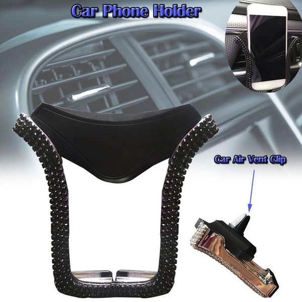 universal car phone holder for phone in car air vent mount stand with crystal rhinestone for iphone smartphone gravity bracket 
universal car phone holder for phone in car air vent mount stand with crystal rhinestone for iphone smartphone gravity bracket