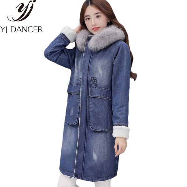 winter women jackets hooded fur collar oversized cotton denim jacket warm thicken long jeans coat female long outerwear css346, Black
winter women jackets hooded fur collar oversized cotton denim jacket warm thicken long jeans coat female long outerwear css346, Black