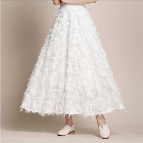 skirts women's chiffon feather fringed maxi-skirt a-line elastic high-waist fashion beach-party korean-style fairy-put big-swing, Black
skirts women's chiffon feather fringed maxi-skirt a-line elastic high-waist fashion beach-party korean-style fairy-put big-swing, Black