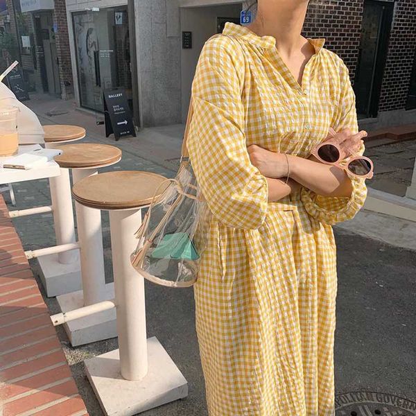 one piece straight plaid платье длинный пояс кушак puff sleeve robe longue платье largo лето весна призвание, White;black
one piece straight plaid платье длинный пояс кушак puff sleeve robe longue платье largo лето весна призвание, White;black