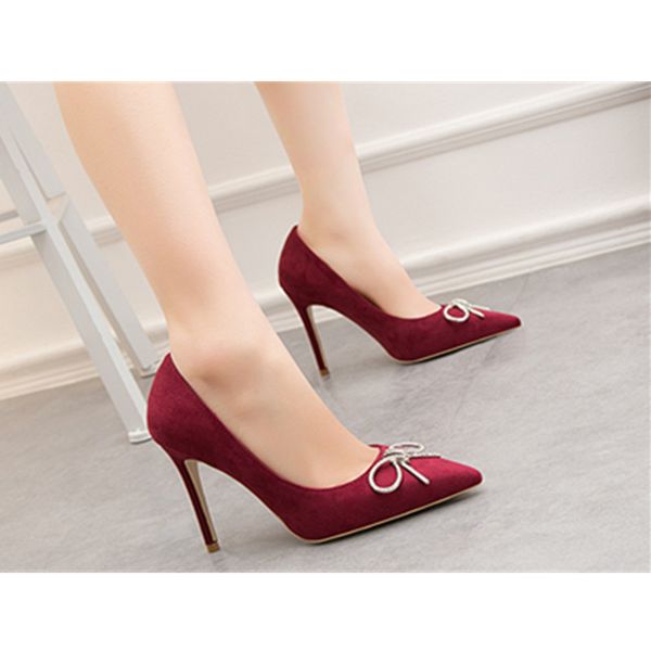 women's high heel women's fashion was thin shallow mouth pointed bow high heels women's super high heel suede shoes, Black
women's high heel women's fashion was thin shallow mouth pointed bow high heels women's super high heel suede shoes, Black
