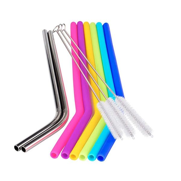 silicone drinking straws long flexible straws reusable with cleaning brushes 6 straw 3 straw brush 2 stainless steel tube l4
silicone drinking straws long flexible straws reusable with cleaning brushes 6 straw 3 straw brush 2 stainless steel tube l4