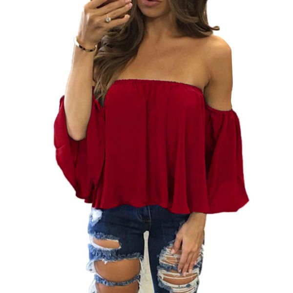 ostrich women blouses slash neck off shoulder chiffon long sleeve loose casual shirts party pullover blusas c2735, White
ostrich women blouses slash neck off shoulder chiffon long sleeve loose casual shirts party pullover blusas c2735, White
