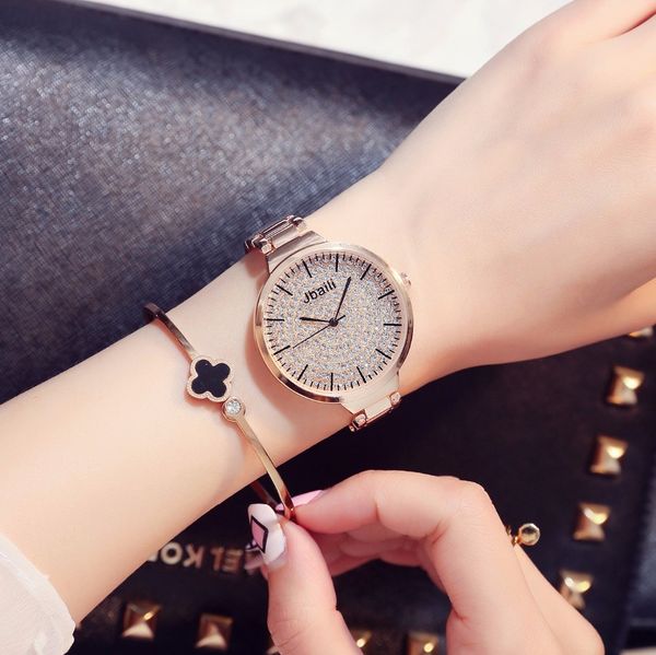 luxury women quartz bracelet watches relojes stainless steel wrist watch fashion beauty clock montre femme horloge, Slivery;brown
luxury women quartz bracelet watches relojes stainless steel wrist watch fashion beauty clock montre femme horloge, Slivery;brown