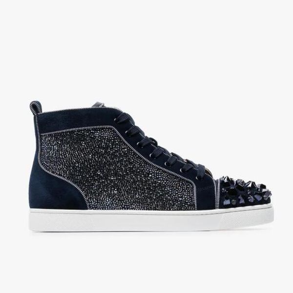 2019 new designer brand studded spikes casual flats red bottom sneakers shoes for mens women famous brand suede leather leisure eu35-46, Black
2019 new designer brand studded spikes casual flats red bottom sneakers shoes for mens women famous brand suede leather leisure eu35-46, Black
