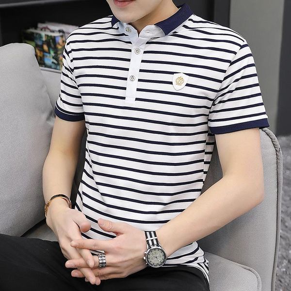 polo shirt mens short sleeve t shirt male summer for business men fashion casual turndown collar stripe tee shirt, White;black
polo shirt mens short sleeve t shirt male summer for business men fashion casual turndown collar stripe tee shirt, White;black