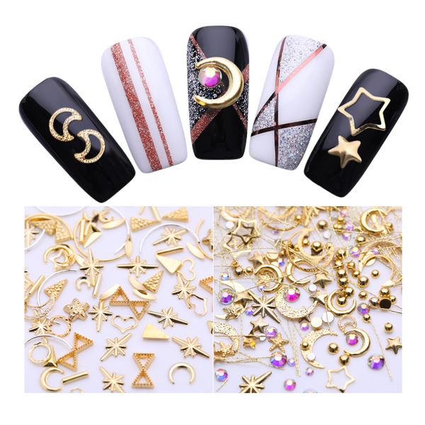 metal 3d nail rhinestone studs moon star alloy mixed patterns gold colorful glitter design diy nail art decoration tools, Silver;gold
metal 3d nail rhinestone studs moon star alloy mixed patterns gold colorful glitter design diy nail art decoration tools, Silver;gold
