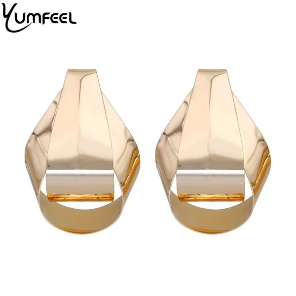 yumfeel new gold color stud earrings geometry waterdrop big earrings women fashion jewelry, Golden;silver 
yumfeel new gold color stud earrings geometry waterdrop big earrings women fashion jewelry, Golden;silver