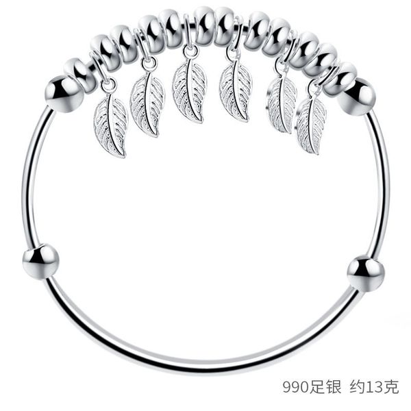 ladys silver bracelet female creative personality small fresh handmade beaded 990 silver bracelet jewelry literary leaves gift for girl, Black
ladys silver bracelet female creative personality small fresh handmade beaded 990 silver bracelet jewelry literary leaves gift for girl, Black