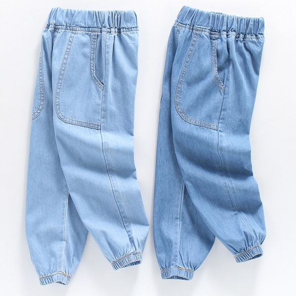 baby boys clothing cowboy jean pants summer soft denim harem pants elastic waist solid color sport boys clothes outfit, Blue
baby boys clothing cowboy jean pants summer soft denim harem pants elastic waist solid color sport boys clothes outfit, Blue