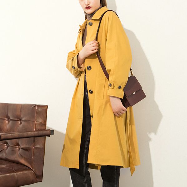 deat solid color lapel long sleeve single-breasted belt woman windbreaker personality fashion 2019 autumn and winter new tv112, Tan;black
deat solid color lapel long sleeve single-breasted belt woman windbreaker personality fashion 2019 autumn and winter new tv112, Tan;black