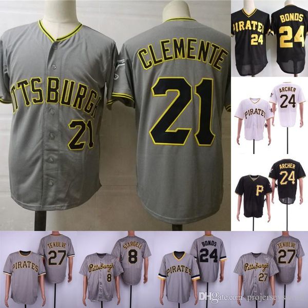 Mens Pirates 21 Roberto Clemente Jersey Pittsburgh 8 Willie Stargell 27 Kent Tekulve 24 Barry Bonds 39 Dave Parker Baseball Jerseys
Mens Pirates 21 Roberto Clemente Jersey Pittsburgh 8 Willie Stargell 27 Kent Tekulve 24 Barry Bonds 39 Dave Parker Baseball Jerseys