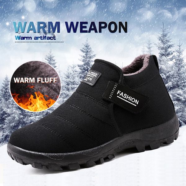 velvet men shoes winter warm fur plush casual shoes ankle snow boots men slip-on loafers antiskid bottom cotton for father, Black
velvet men shoes winter warm fur plush casual shoes ankle snow boots men slip-on loafers antiskid bottom cotton for father, Black