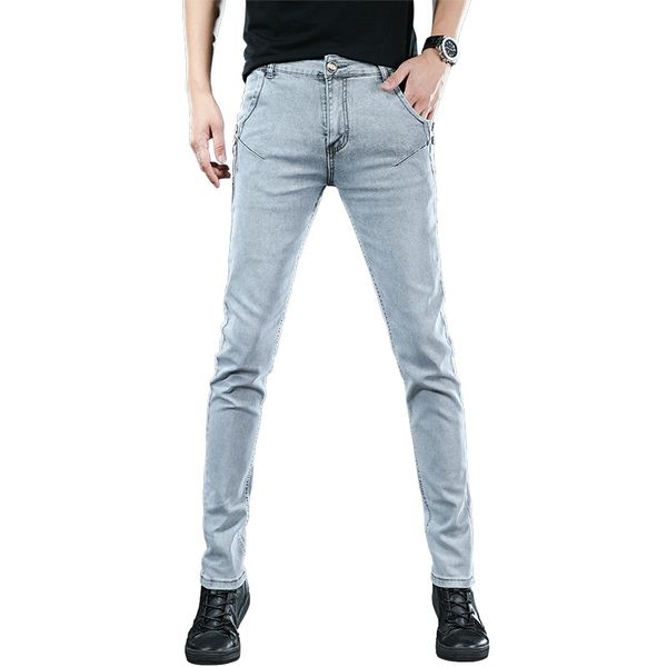 men skinny jeans 2020 mens ripped fashion mid waist long length stretch denim pants male slim hip hop pencil jeans 27-36, Blue 
men skinny jeans 2020 mens ripped fashion mid waist long length stretch denim pants male slim hip hop pencil jeans 27-36, Blue