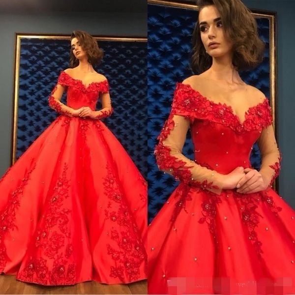 red ball gown quinceanera dresses 2020 3d floral applique off the shoulder long sleeves illusion sweep train beaded sweet 16 party wear, Blue;red
red ball gown quinceanera dresses 2020 3d floral applique off the shoulder long sleeves illusion sweep train beaded sweet 16 party wear, Blue;red