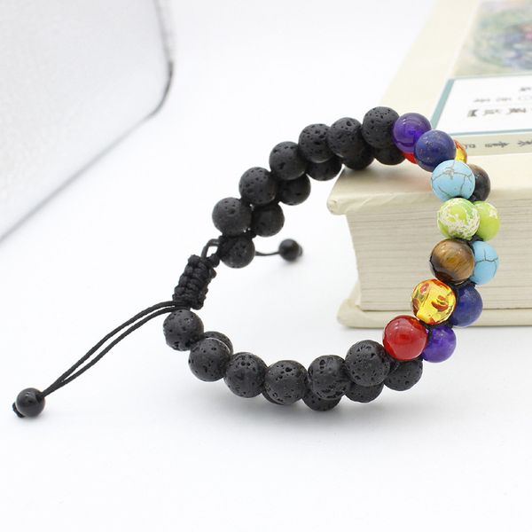 wholesale 7 chakra healing beaded bracelet natural lava stone beads double row bracelet 8mm for women men yoga jewelry 10pcs lot, Black
wholesale 7 chakra healing beaded bracelet natural lava stone beads double row bracelet 8mm for women men yoga jewelry 10pcs lot, Black