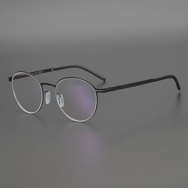 german screw-design eyewear ultra-light titanium round eyeglasses frame men and women optical prescription glasses frame, Black
german screw-design eyewear ultra-light titanium round eyeglasses frame men and women optical prescription glasses frame, Black