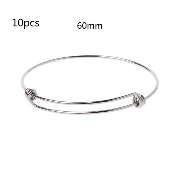 10pcs expandable blank bracelets stainless steel wire bangle diy jewelry making w2952001, White
10pcs expandable blank bracelets stainless steel wire bangle diy jewelry making w2952001, White