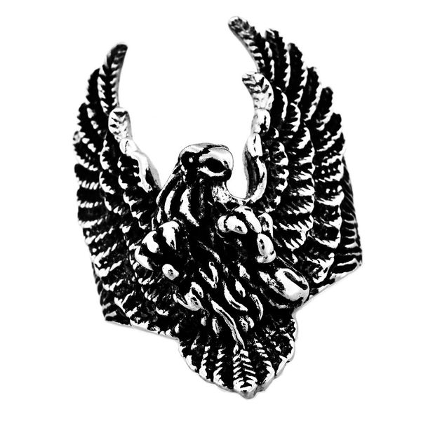 fanssteel stainless steel mens or wemens jewelry vintage punk wings eagle ring gift for borthers fsr07w83, Silver
fanssteel stainless steel mens or wemens jewelry vintage punk wings eagle ring gift for borthers fsr07w83, Silver
